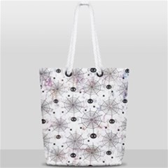 Creepy Spider Design, Adoxali, Halloween Full Print Rope Handle Tote (small) by kyorashop23