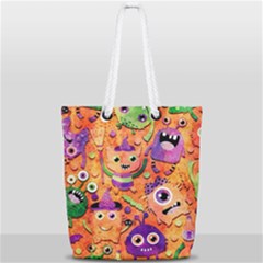 Halloween Monsters Full Print Rope Handle Tote (small) by kyorashop23