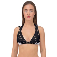 Little Stars Pattern Double Strap Halter Bikini Top by ConteMonfrey