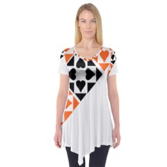 Aesthetic Hearts Short Sleeve Tunic  by ConteMonfrey