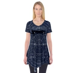 Astronomie Astrologie Vintage  Short Sleeve Tunic  by ConteMonfrey