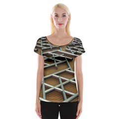 0118 F Expression Of Structure Large Cap Sleeve Top by geonetique