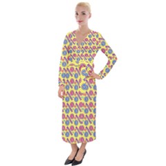Colorful Bitcoin Pattern Velvet Maxi Wrap Dress by ExtraAwesomeSauce