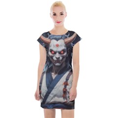 Demon Samurai Cap Sleeve Bodycon Dress by AwesomeSauce