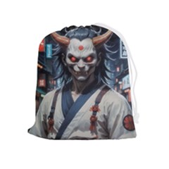 Demon Samurai Drawstring Pouch (xl) by AwesomeSauce