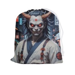 Demon Samurai Drawstring Pouch (2xl) by AwesomeSauce