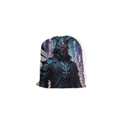 Cyberpunk Demon Samurai Drawstring Pouch (xs) by AwesomeSauce