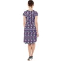 Sugar Skull Cat Pattern Cap Sleeve Midi Dress With Pockets View2