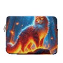 Enchanted Fire Feline 13  Vertical Laptop Sleeve Case With Pocket View1
