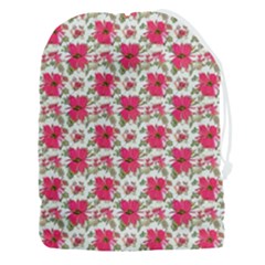 Retro 1880s Flowers Pattern 14 Drawstring Pouch (3xl) by violetheavensky