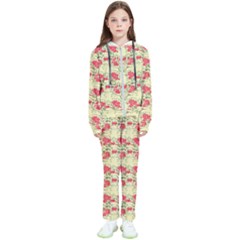 Retro 1880s Flowers Pattern 18 Kids  Tracksuit by violetheavensky