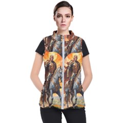 Heroic Trump Warrior In Golden Armor Women s Puffer Vest by AwesomeSauce