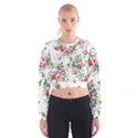 Floral Elements Peony Chinese Rose Cropped Sweatshirt View1