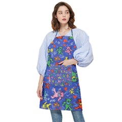 Grateful Dead Dancing Bears Pattern Pocket Apron by Salmanaz77