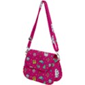 cute pink christmas pattern Saddle Handbag View2