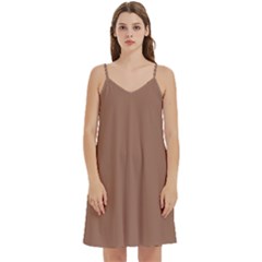 Mocha Mousse Hex Code #a47864 Mini Camis Dress With Pockets by dressshop