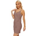 Mocha Mousse Hex Code #a47864 Wrap Tie Front Dress View2