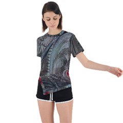 Pxl 20231123 001607591 Asymmetrical Short Sleeve Sports T-shirt by bestdesignintheworld