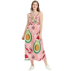Avo Merry Christmas, Candies, Candy Cane Boho Sleeveless Summer Dress by kyorashop23