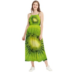 Kiwi Fruits, Close-up, Exotic Fruit Boho Sleeveless Summer Dress by kyorashop23