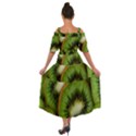 Kiwi Texture, Background With Kiwi, Fruits, Kiwi Shoulder Straps Boho Maxi Dress  View2