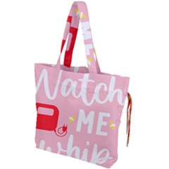 Watch Me Whip  Drawstring Tote Bag by ConteMonfrey