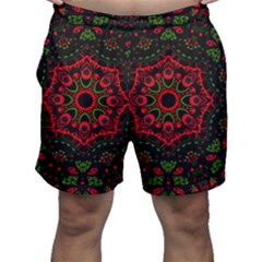 Purple, Blue And Pink Eyes Abstract Forms Geometric Men s Shorts by ConteMonfrey