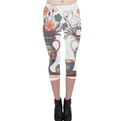 Flower Vase Nature Bloom Blossom Capri Leggings  by Salmanaz77