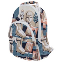 Sculpture Statue Angel Artwork Rounded Multi Pocket Backpack by Salmanaz77