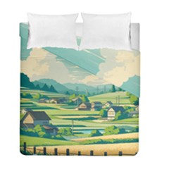 Countryside Meadow Rural Bloom Duvet Cover Double Side (full/ Double Size) by Salmanaz77