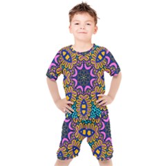 Mandala Fishes   Kids  T-shirt And Shorts Set by ConteMonfrey
