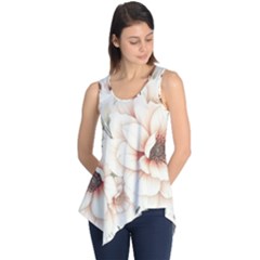 Floral Design Sleeveless Tunic by myclothy