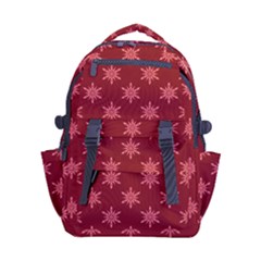 Illustrations Red Abstract Pattern Seamless Texture Carry-on Double Buckle Travel Backpack by Hannah976