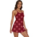 Illustrations Red Abstract Pattern Seamless Texture 2-in-1 Flare Activity Dress View3