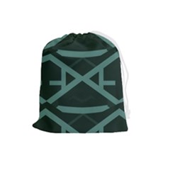 Geometric Design 01 Drawstring Pouch (large) by myclothy