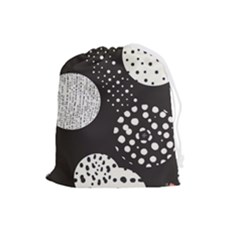 Geometric Design 09 Drawstring Pouch (large) by myclothy