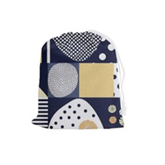 Geometric Design 10 Drawstring Pouch (large) by myclothy