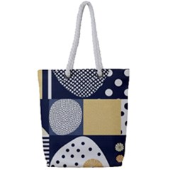 Geometric Design 10 Full Print Rope Handle Tote (small) by myclothy