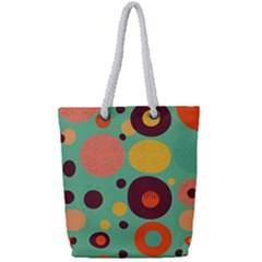 Geometric Design 11 Full Print Rope Handle Tote (small) by myclothy