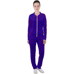 Blue Pattern Red Texture Casual Jacket And Pants Set by Mariart