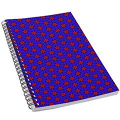 Blue Pattern Red Texture 5 5  X 8 5  Notebook by Mariart