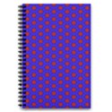 Blue Pattern Red Texture 5.5  x 8.5  Notebook View1