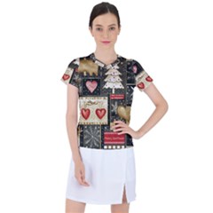Christmas Reindeer Women s Sports Top by Posterlux