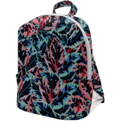 Leaves Pattern Patterns Colorful Zip Up Backpack by Posterlux