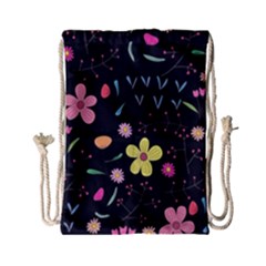 Foliage Pattern Beautiful Aesthetic Secret Garden Drawstring Bag (small) by Paksenen