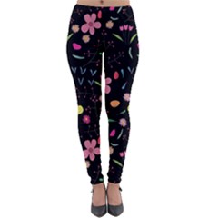 Foliage Pattern Beautiful Aesthetic Secret Garden Lightweight Velour Leggings by Paksenen