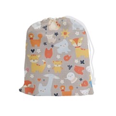 Pet Animal 02 Drawstring Pouch (xl) by myclothy