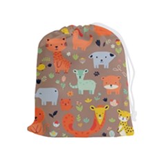 Pet Animal 05 Drawstring Pouch (xl) by myclothy