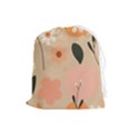 Minimalist Pattern With Simple Lines,flower And Shapes, Creating A Clean And Modern Drawstring Pouch (Large) View1