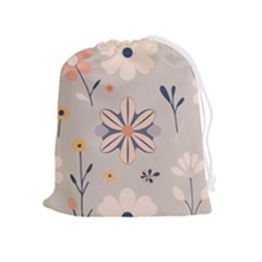 Minimalist Pattern With Simple Lines,flower And Shapes, Creating A Clean And Modern Drawstring Pouch (xl) by myclothy